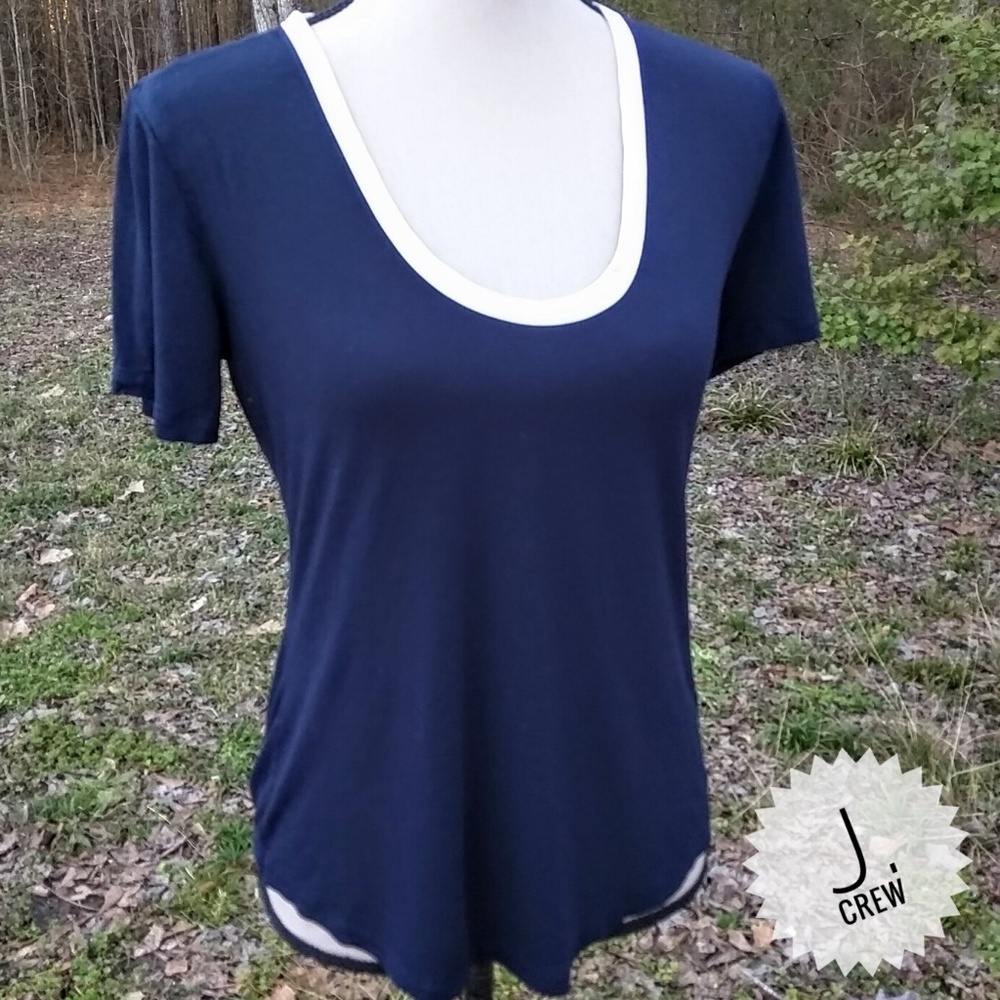 J. Crew Navy Short Sleeve Tee